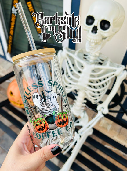 Restless Spirits Coffee CO .|16oz. Glass Cup