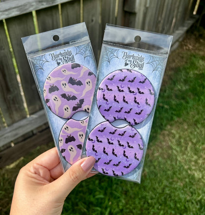 Pastel Purple Bat Car Coasters