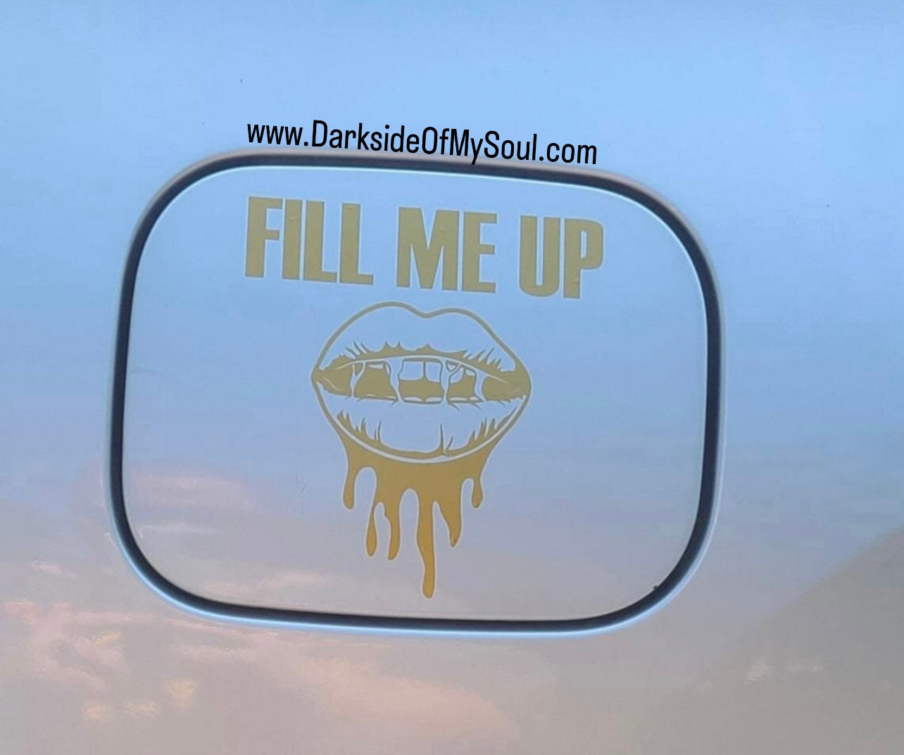 Fill Me Up Gas Tank Decal