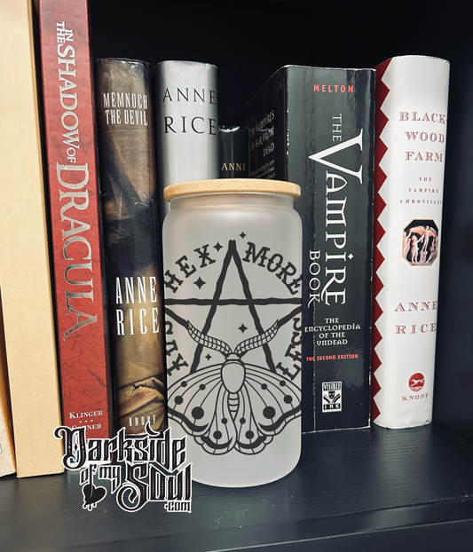 Hex More Say Less | 16oz. Frosted Glass Cup