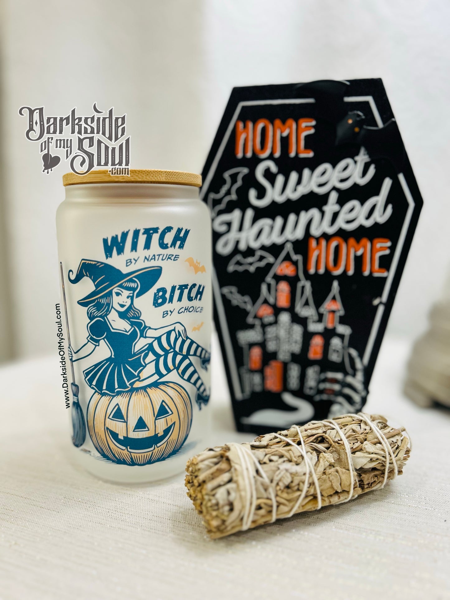 Witch By Nature Bitch By Choice | 16oz. Frosted Glass Cup