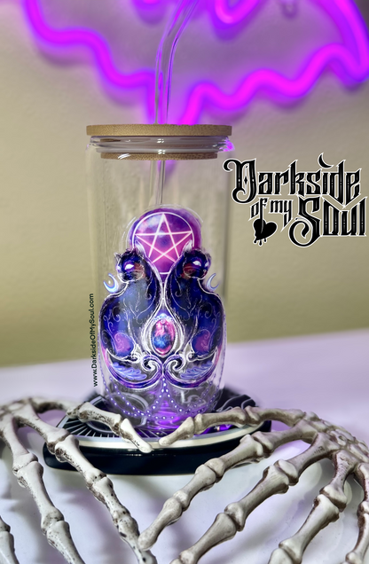 Mystical Cats | 16oz. Glass Cup