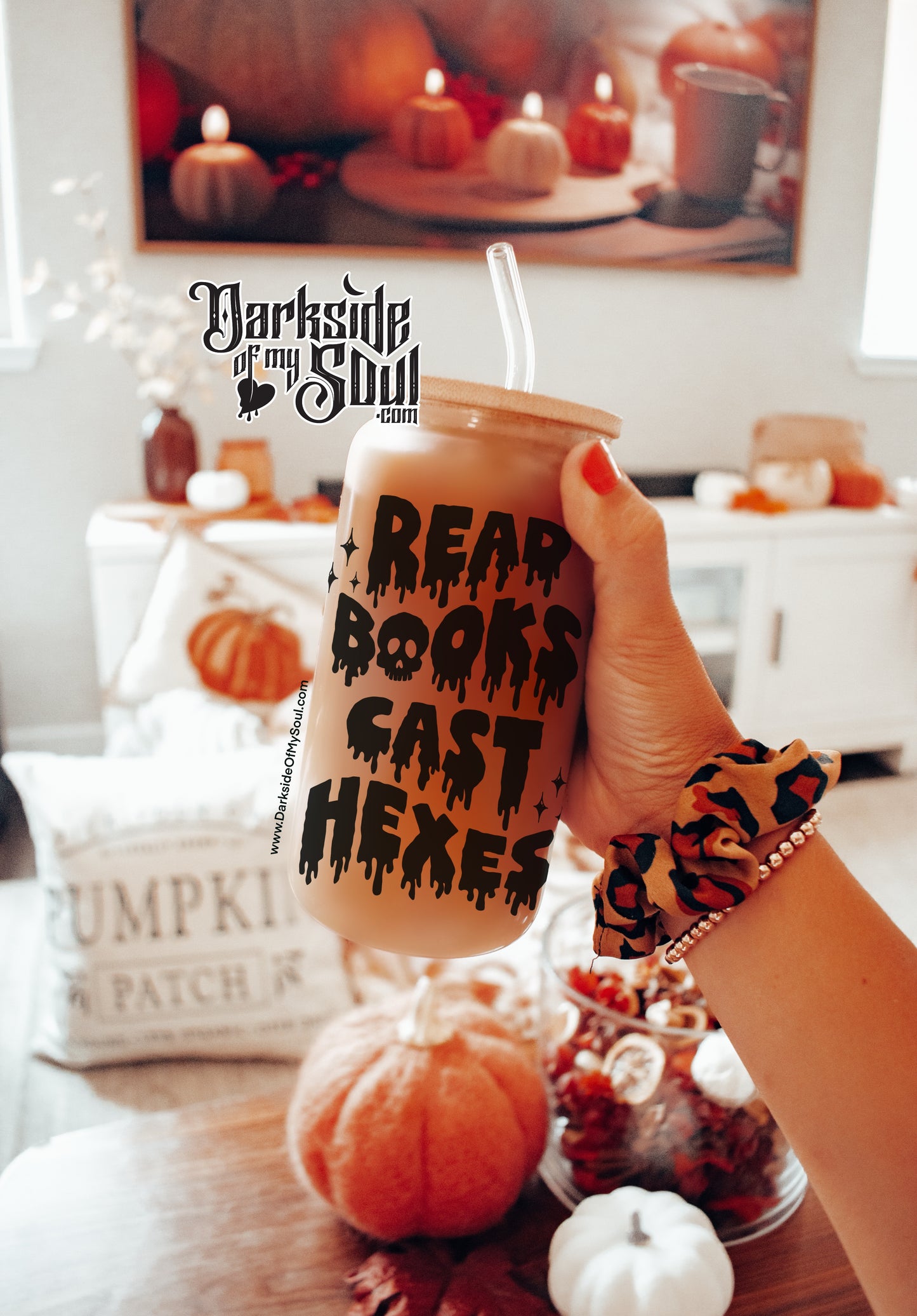 Read Books Cast Hexes | 16oz. Frosted Glass Cup