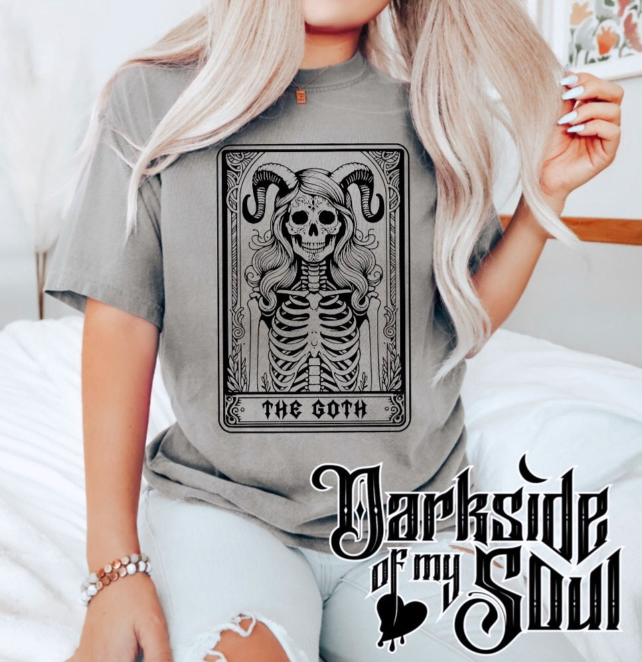 The Goth Skeleton Tarot Card Shirt