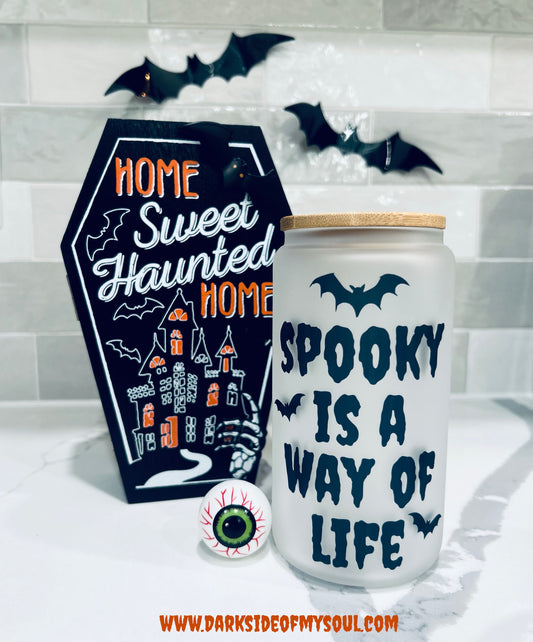 Spooky Is A Way Of Life | 16oz. Frosted Glass Cup
