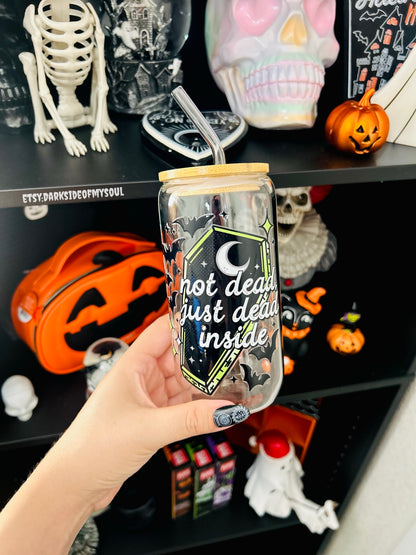 Not Dead Just Dead Inside | 16oz. Glass Cup