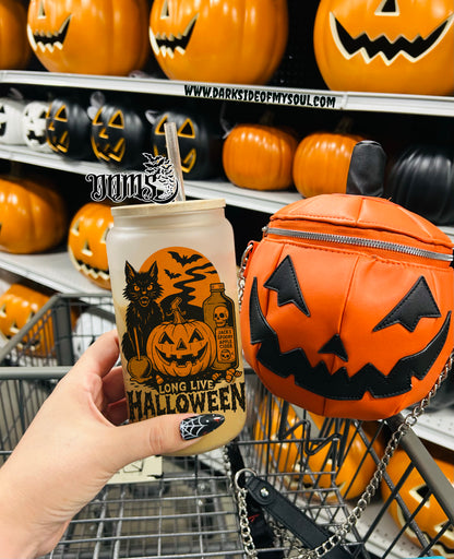 Long Live Halloween | 16oz. Frosted Glass Cup