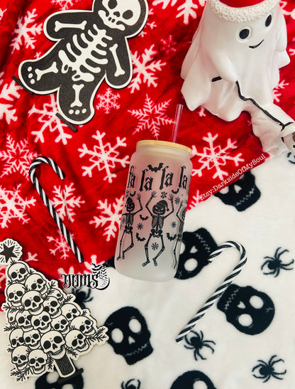 Fa La La La | 16oz. Frosted Glass Cup