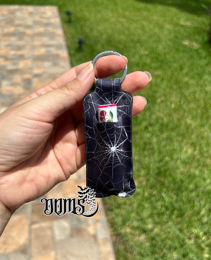Black Spider Web Chapstick Holder