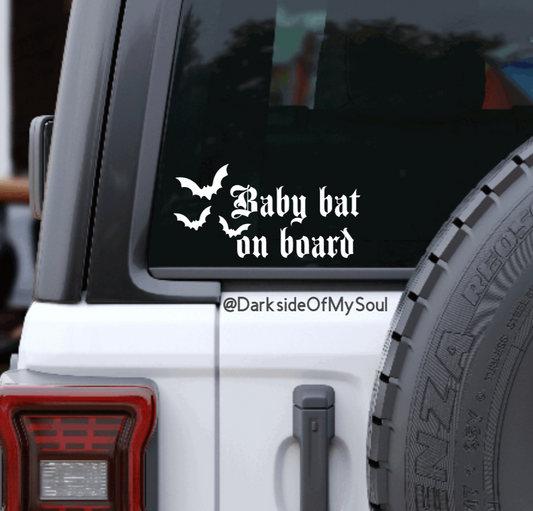 Baby Bat On Board Decal