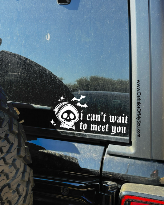I Can't Wait To Meet You Decal