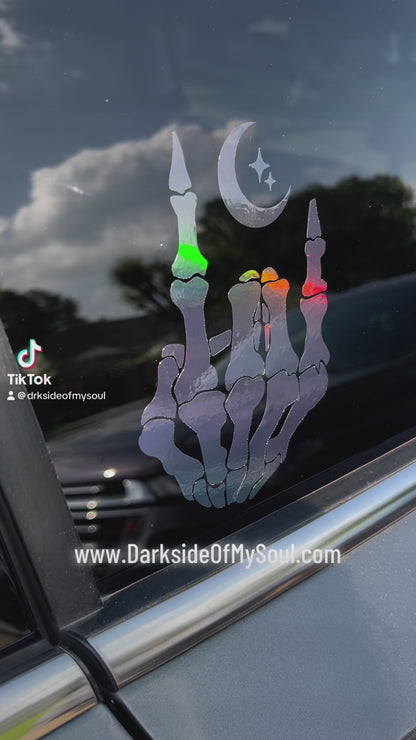 Witchy Moon Rock On Decal