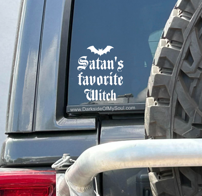 Satan's Favorite Witch Decal