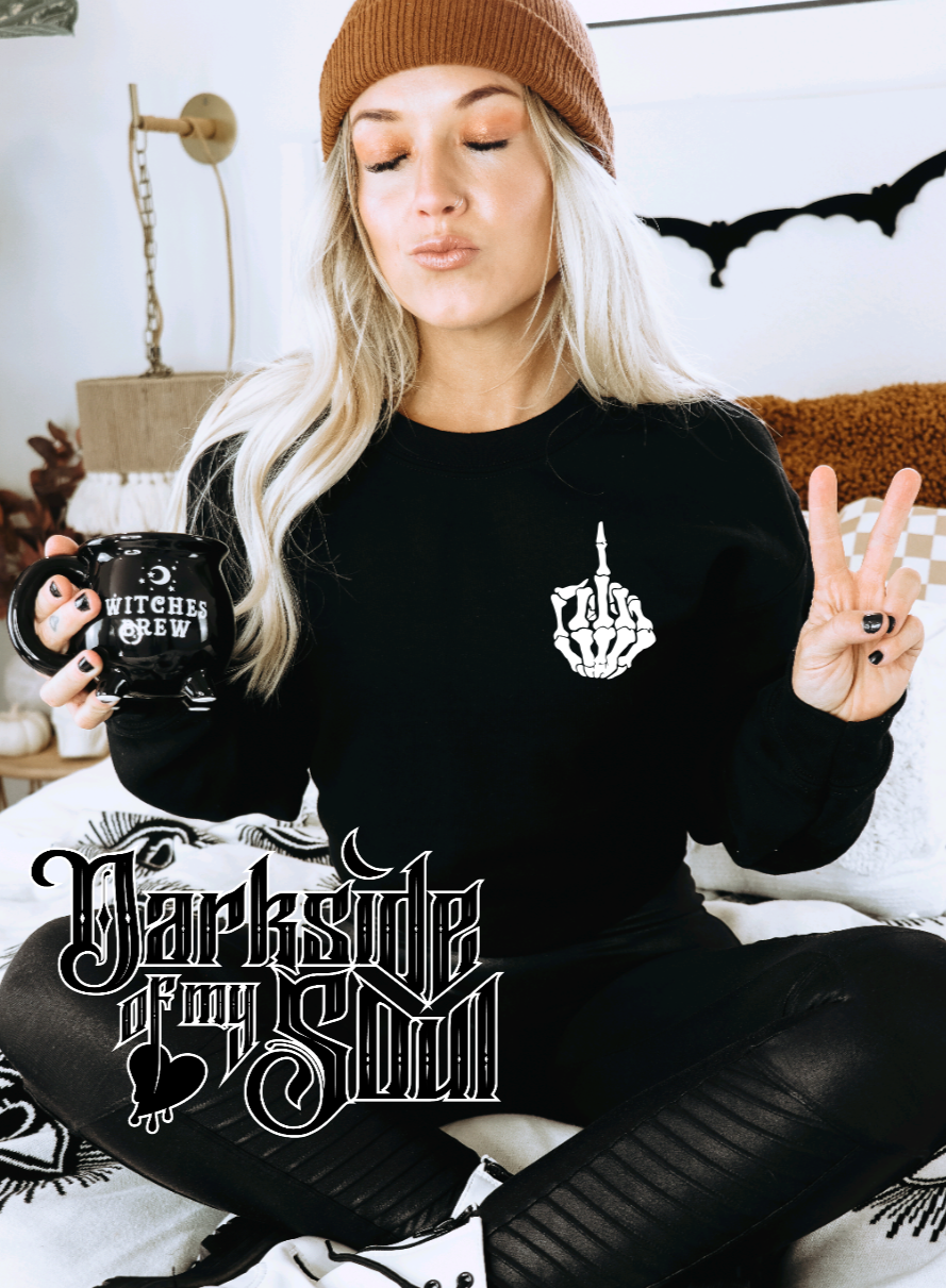 Skeleton Middle Finger Sweater