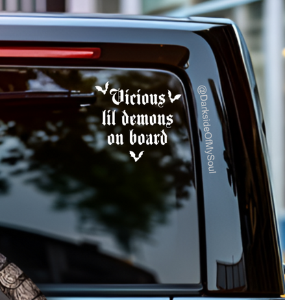 Vicious Lil Demons On Board Decal